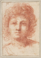 I 013
<br/>
Jongenskop, aanziend
<br/>
<em>Guercino (1591-1666) - atelier van</em>